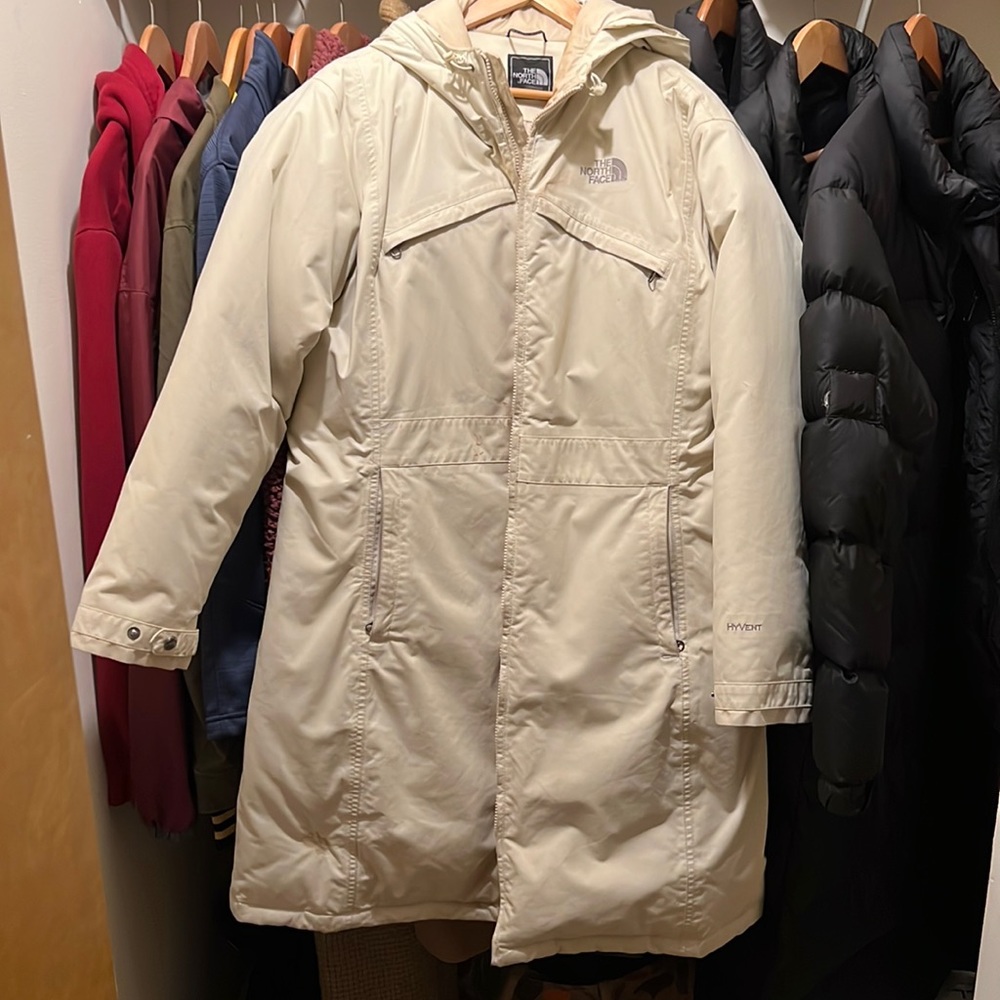 White North Face Parka Women’s XL